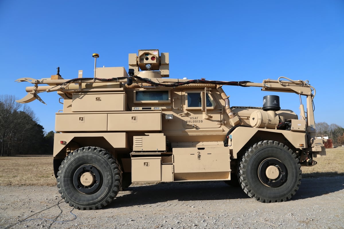 Army, Air Force helps build laserwielding MRAP to clear bombs