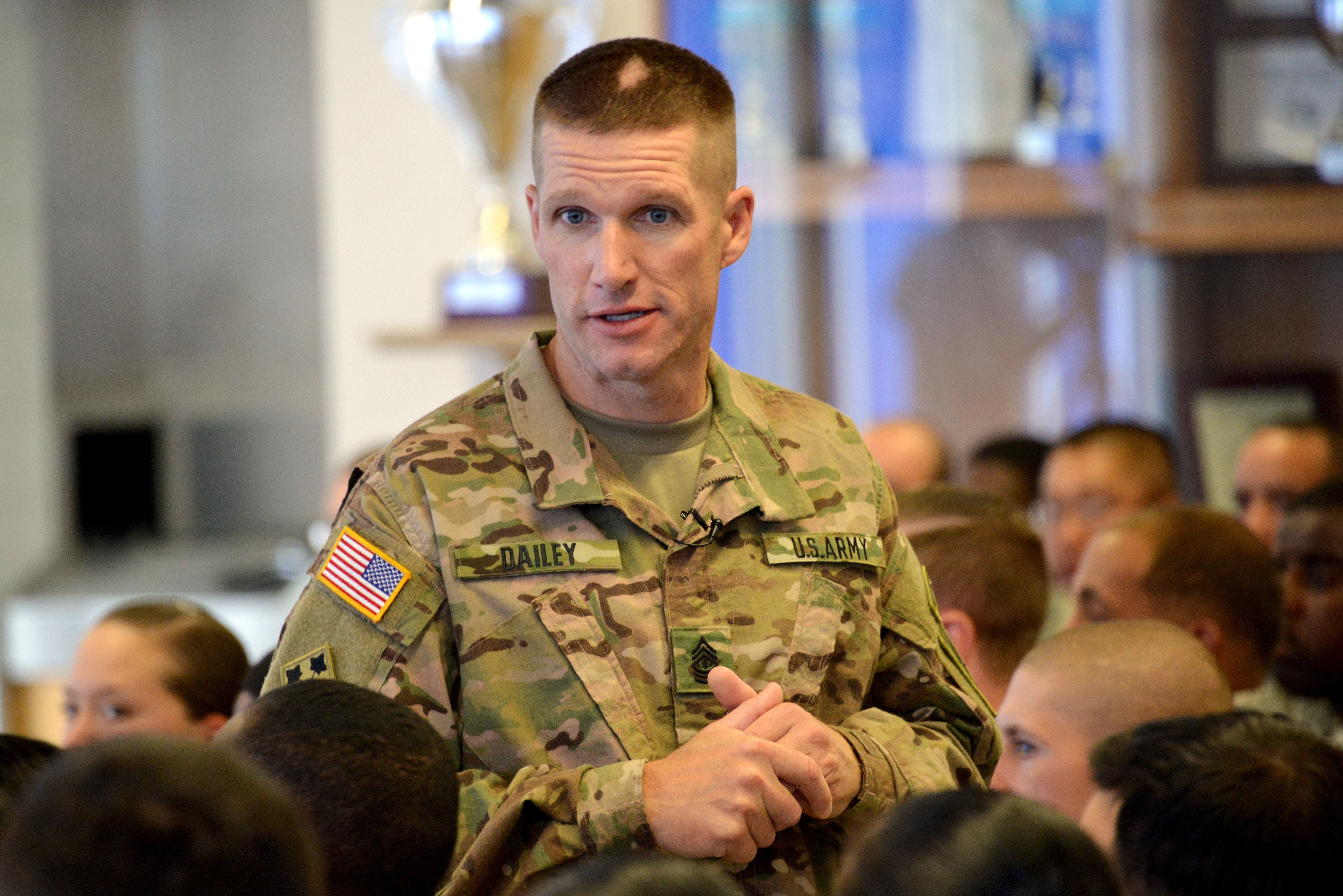 Retiring command sergeant major credits, thanks NCOs, Soldiers for