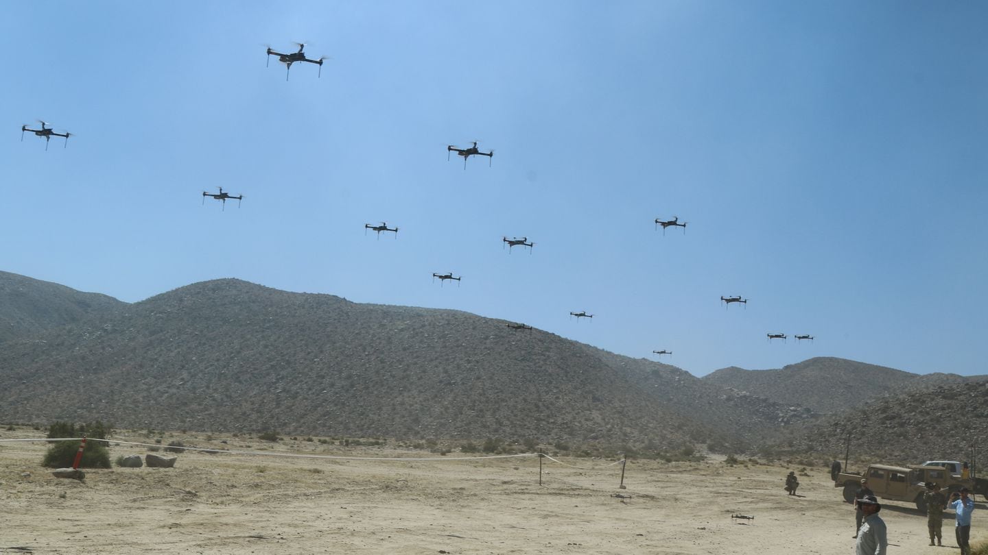 DOD event challenges industry to down largest drone swarms to date