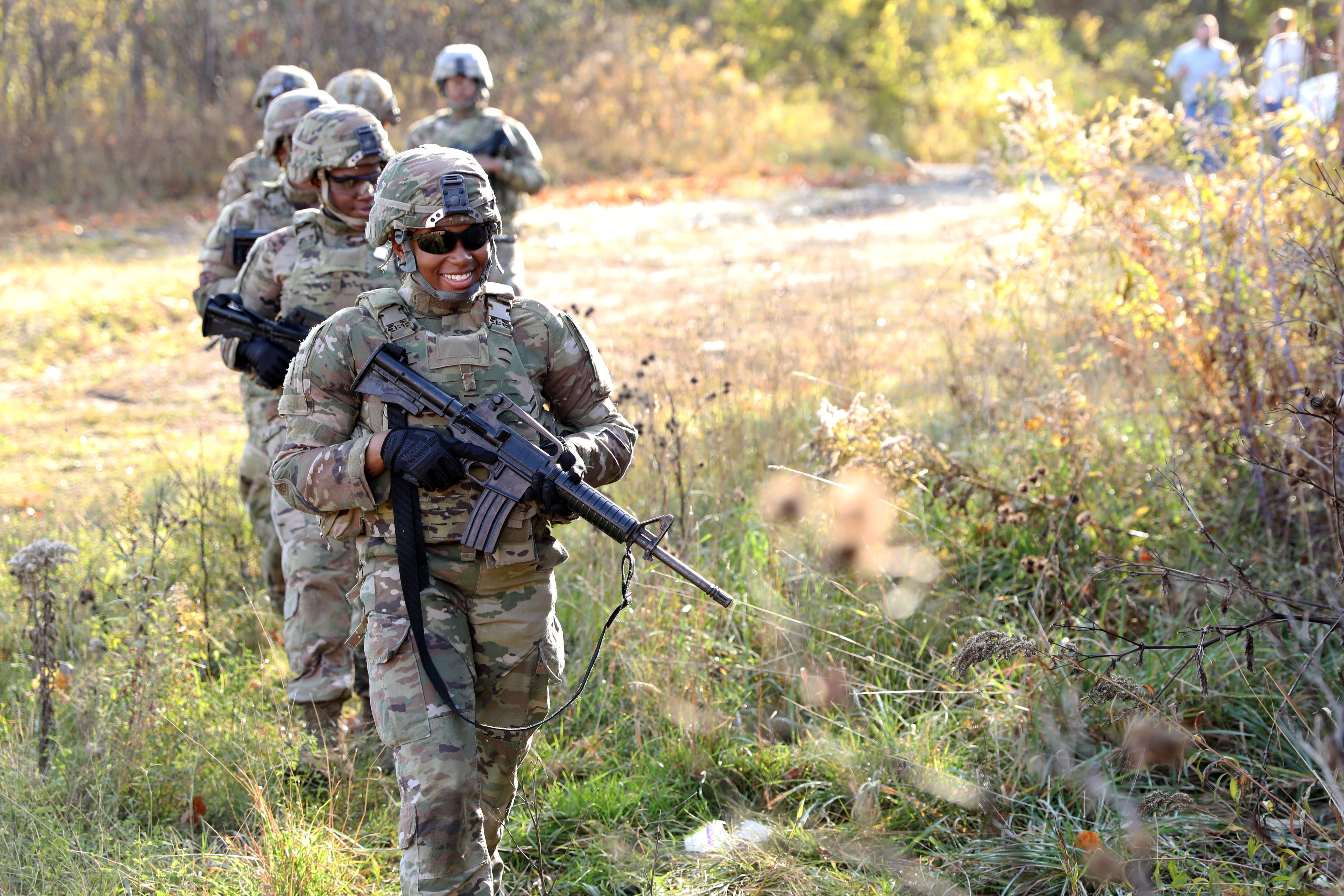 Service Women's Action Network - Female Improved Outer Tactical Vest  (FIOTV) on the left, Soldier Protective System Modular Scalable Vest in the  middle. The FIOTV will be phased out for the gender