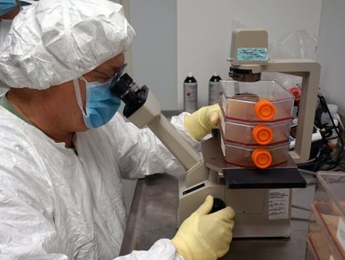 In this file photo, U.S. Army researchers at the Walter Reed Army Institute of Research work on developing a vaccine against Zika. The institute is again doing similar work on a preventive for the COVID-19 coronavirus. (Jonathan Thompson/Army)