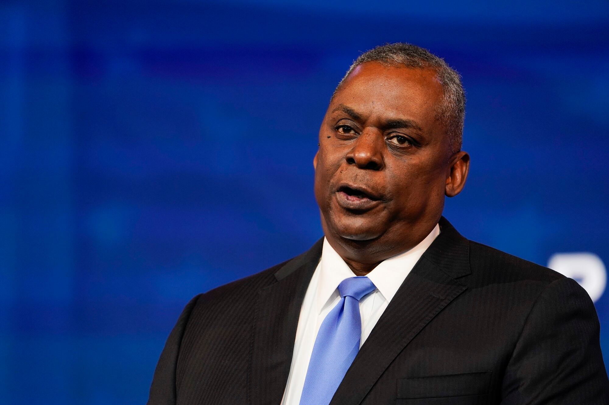 Retired Army Gen. Lloyd Austin, the Biden administrations choice to be secretary of defense, speaks at The Queen theater in Wilmington, Del., on Dec. 9, 2020.