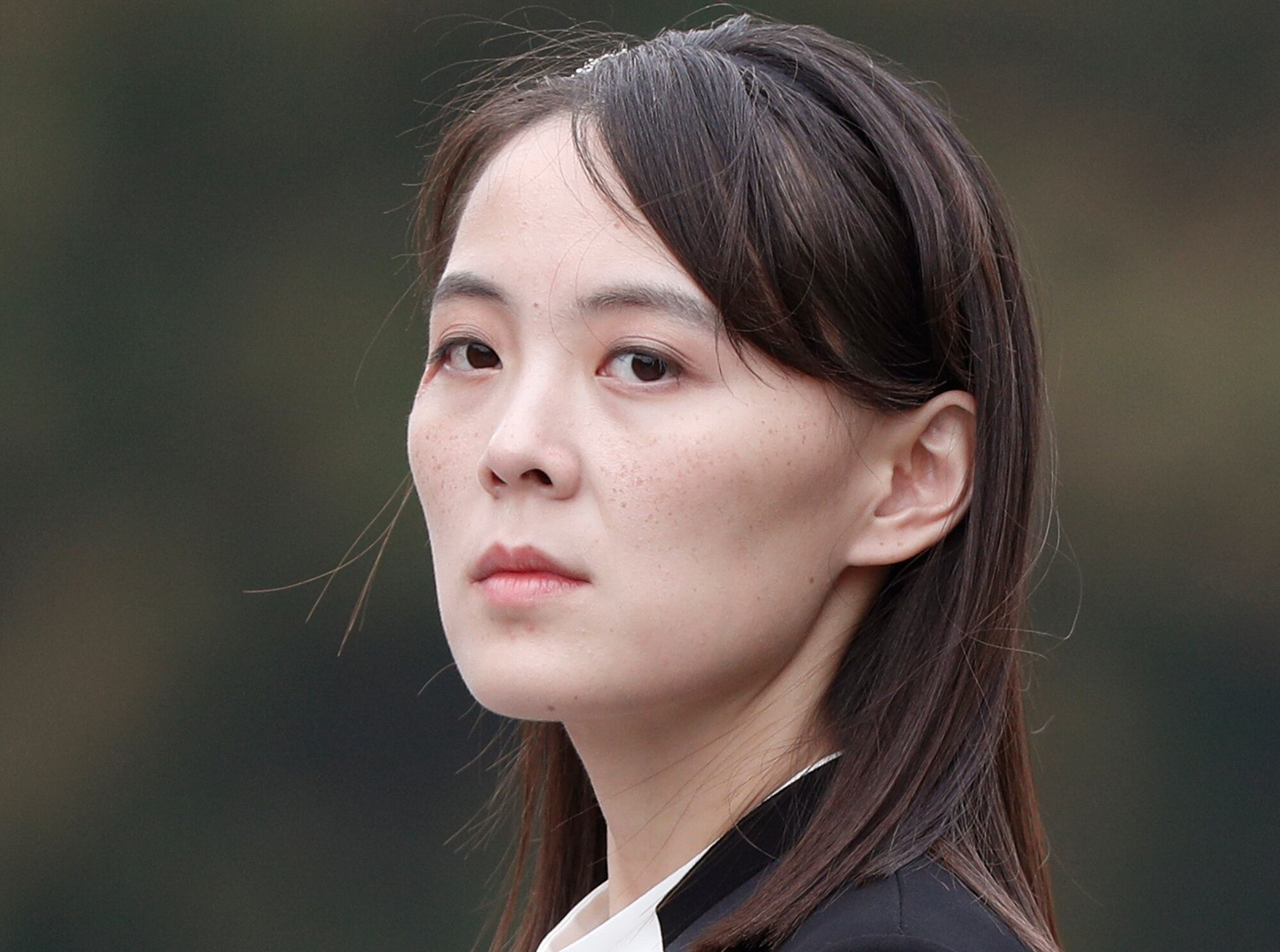 In this March 2, 2019, file photo, Kim Yo Jong, sister of North Korea's leader Kim Jong Un attends a wreath-laying ceremony at Ho Chi Minh Mausoleum in Hanoi, Vietnam.