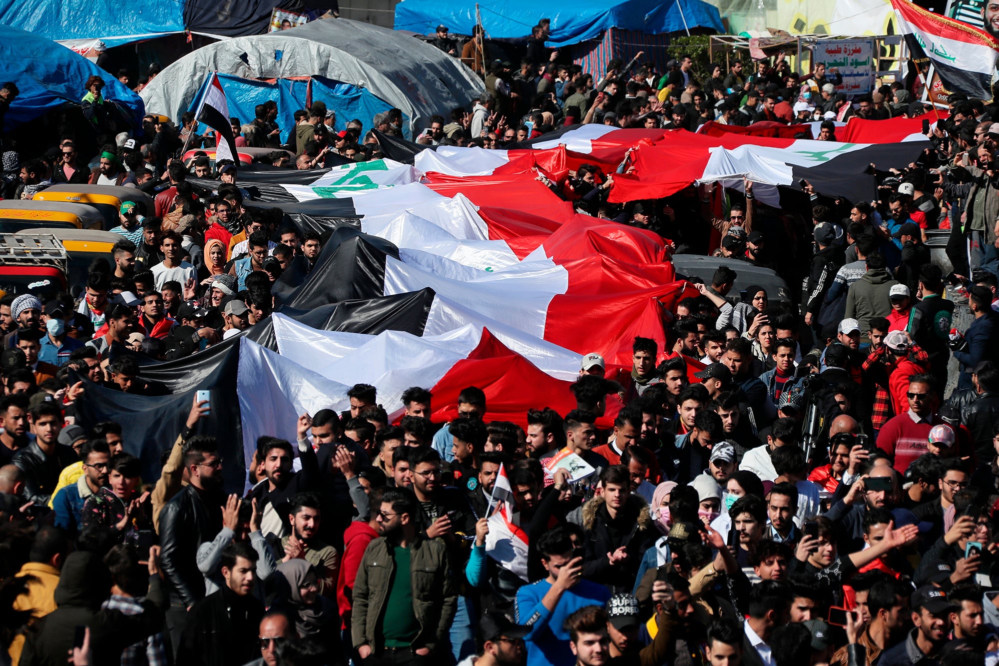 Anti-government protesters Iraq