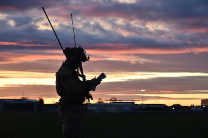 A 125th Special Tactics Squadron operator works on a new form of communication during a full mission profile in Pendleton, Ore., Feb. 4, 2021.