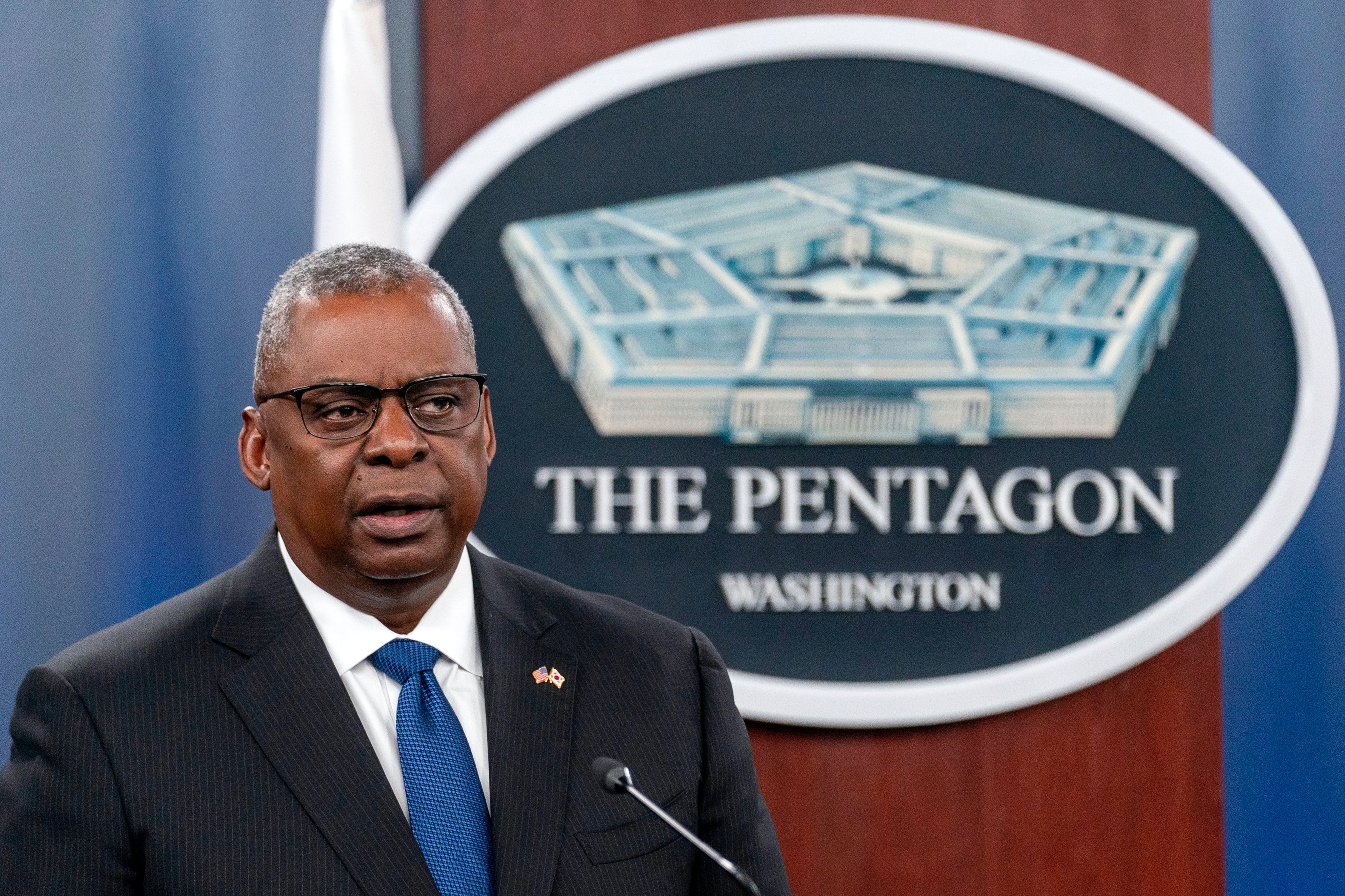 Secretary of Defense Lloyd Austin speaks during a news conference at the Pentagon, Nov. 3, 2022, in Washington.