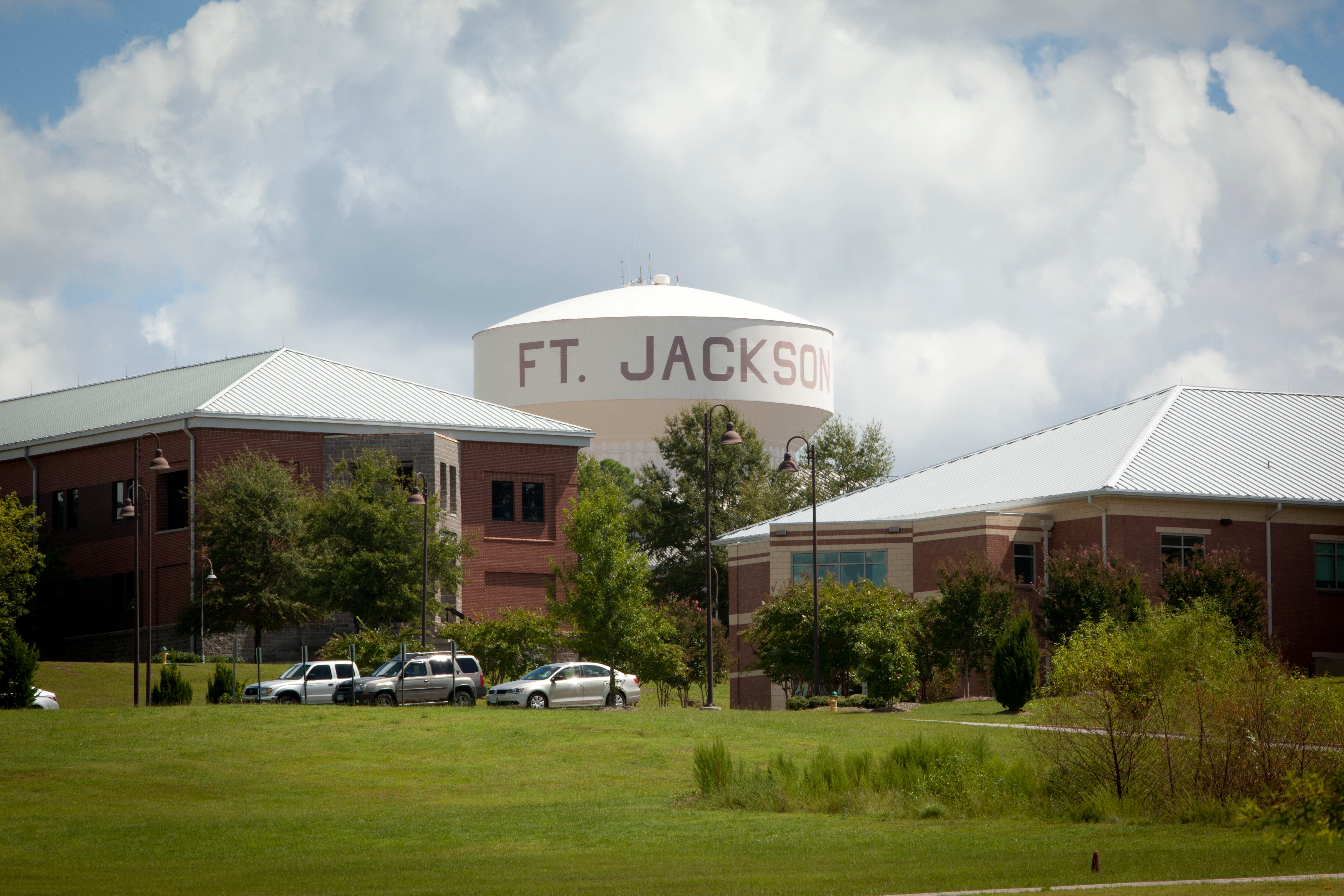 A photo of the Fort Jackson water tower aboard Fort Jackson S.C., on Sept. 4, 2014.