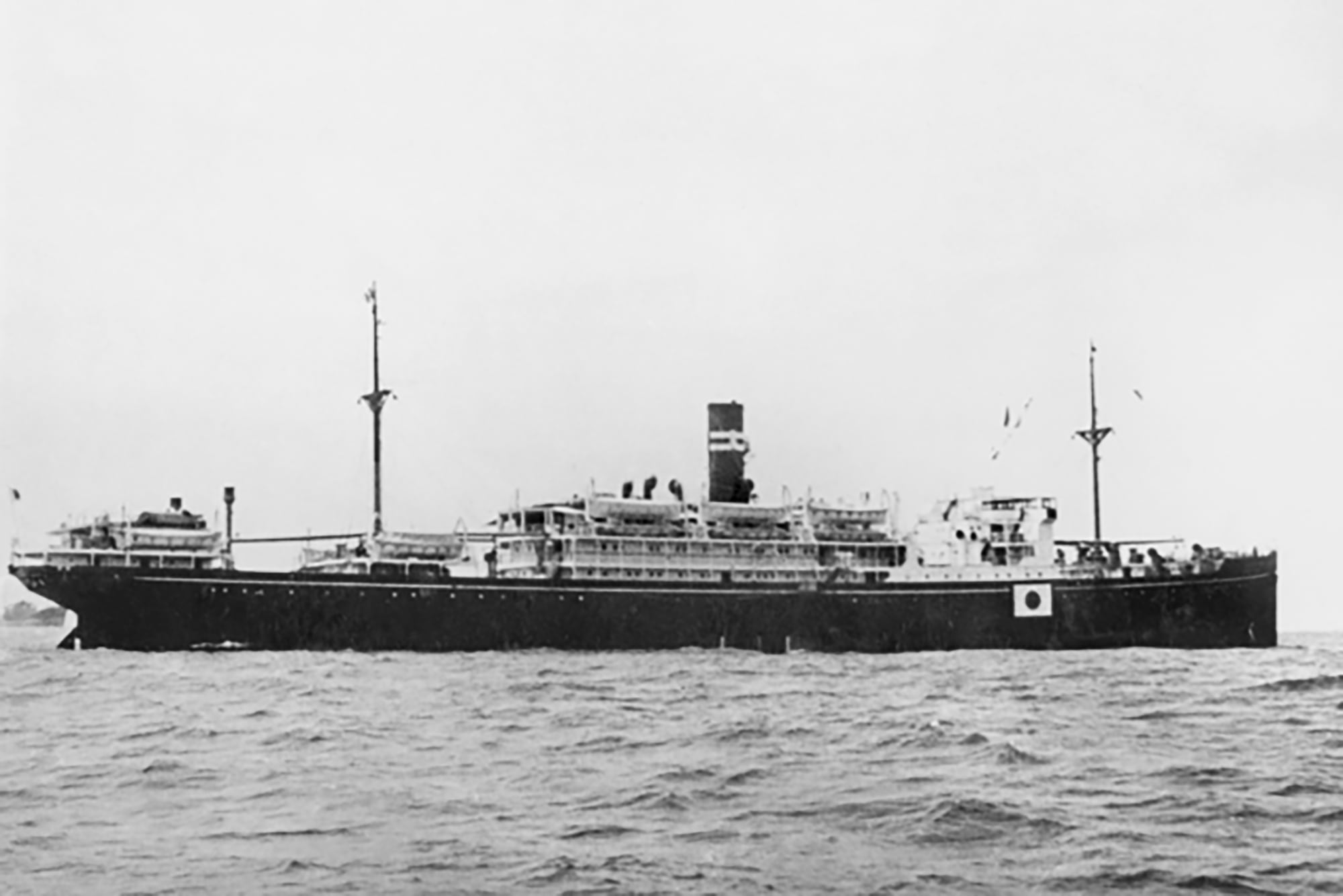 This photo provided by the Australian War Memorial shows the Montevideo Maru.