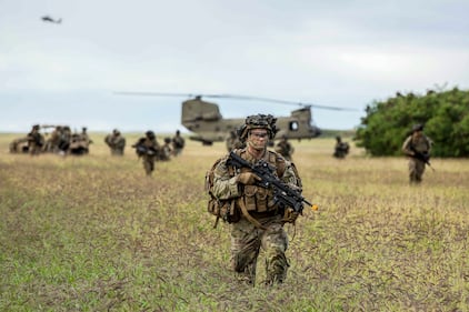 Soldiers conduct an emergency deployment readiness exercise mission at Pacific Missile Range Facility Barking Sands on the island of Kauai, Hawaii, on Dec. 10, 2020.