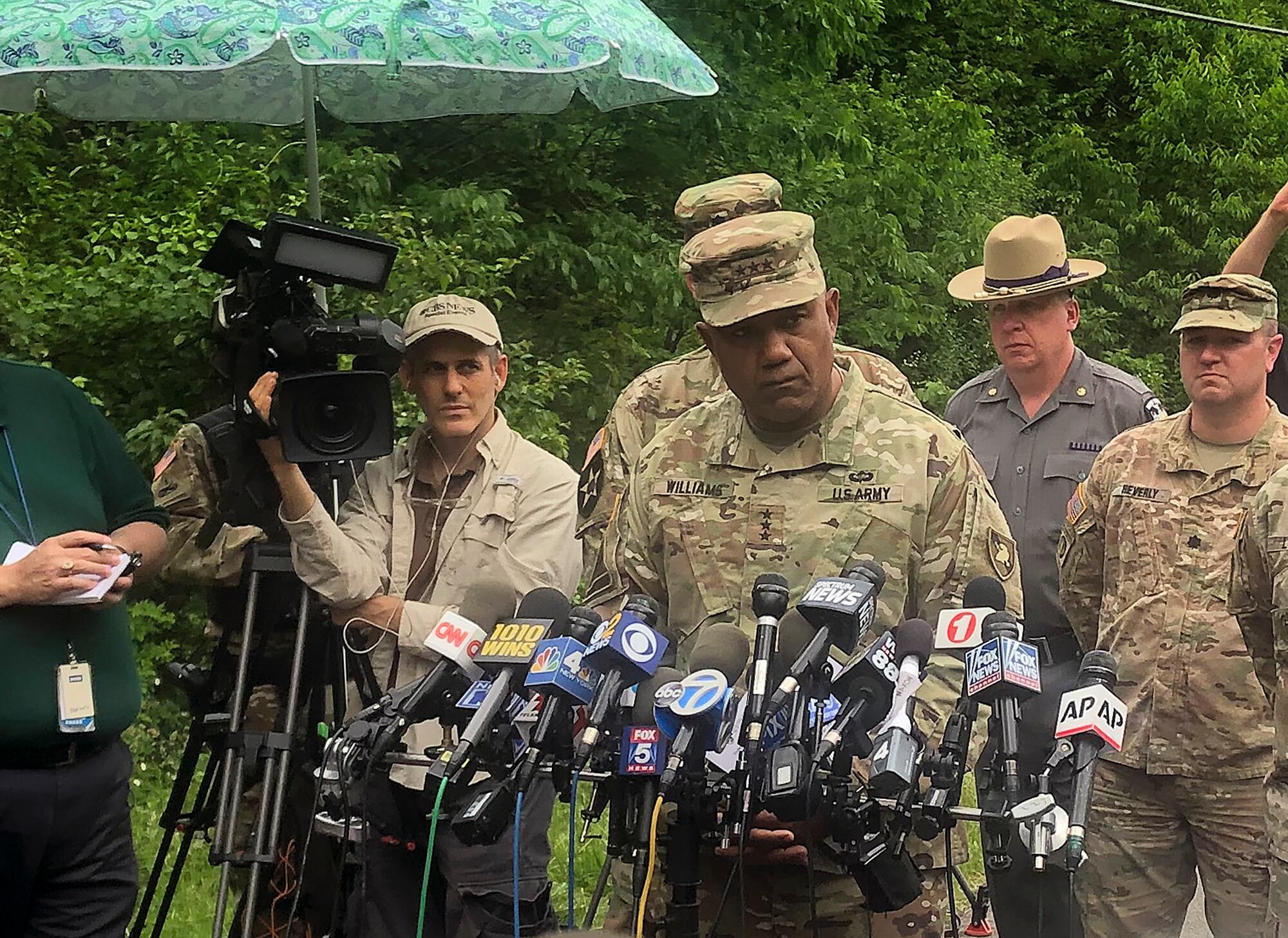 U.S. Military Academy superintendent Lt. Gen. Darryl Williams speaks during a news conference