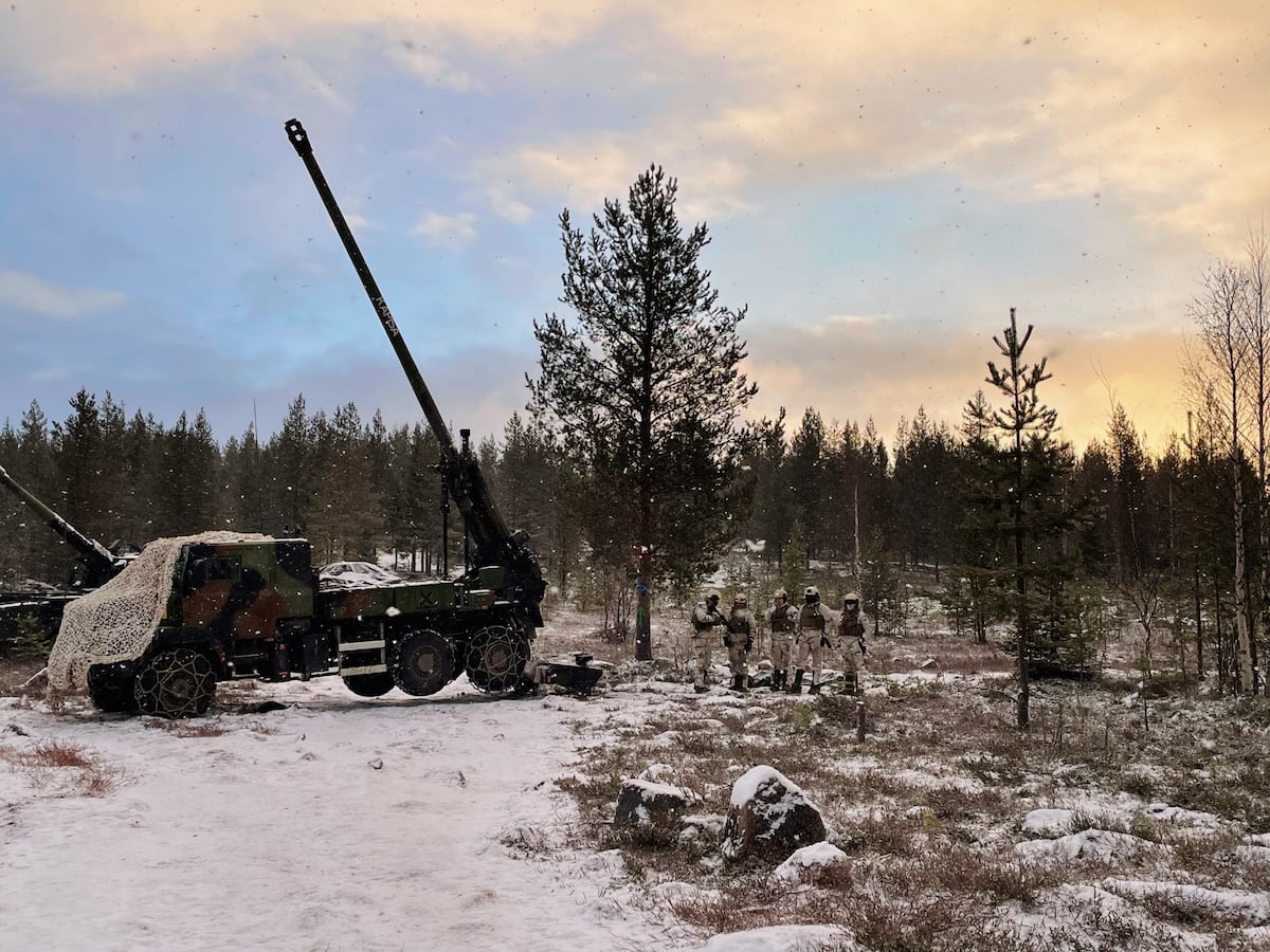 NATO artillery units link up their fires in Europe’s snowy north