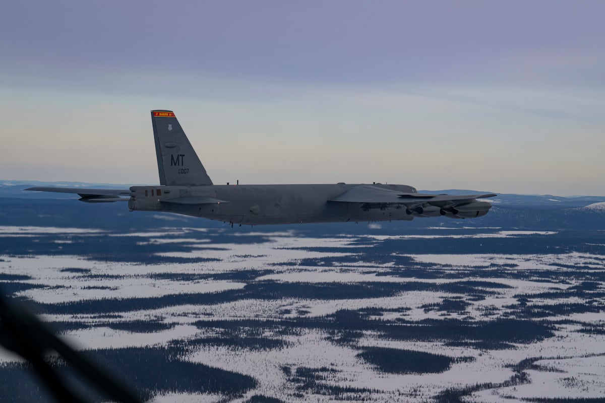 B-52s train over Scandinavian countries to show NATO support