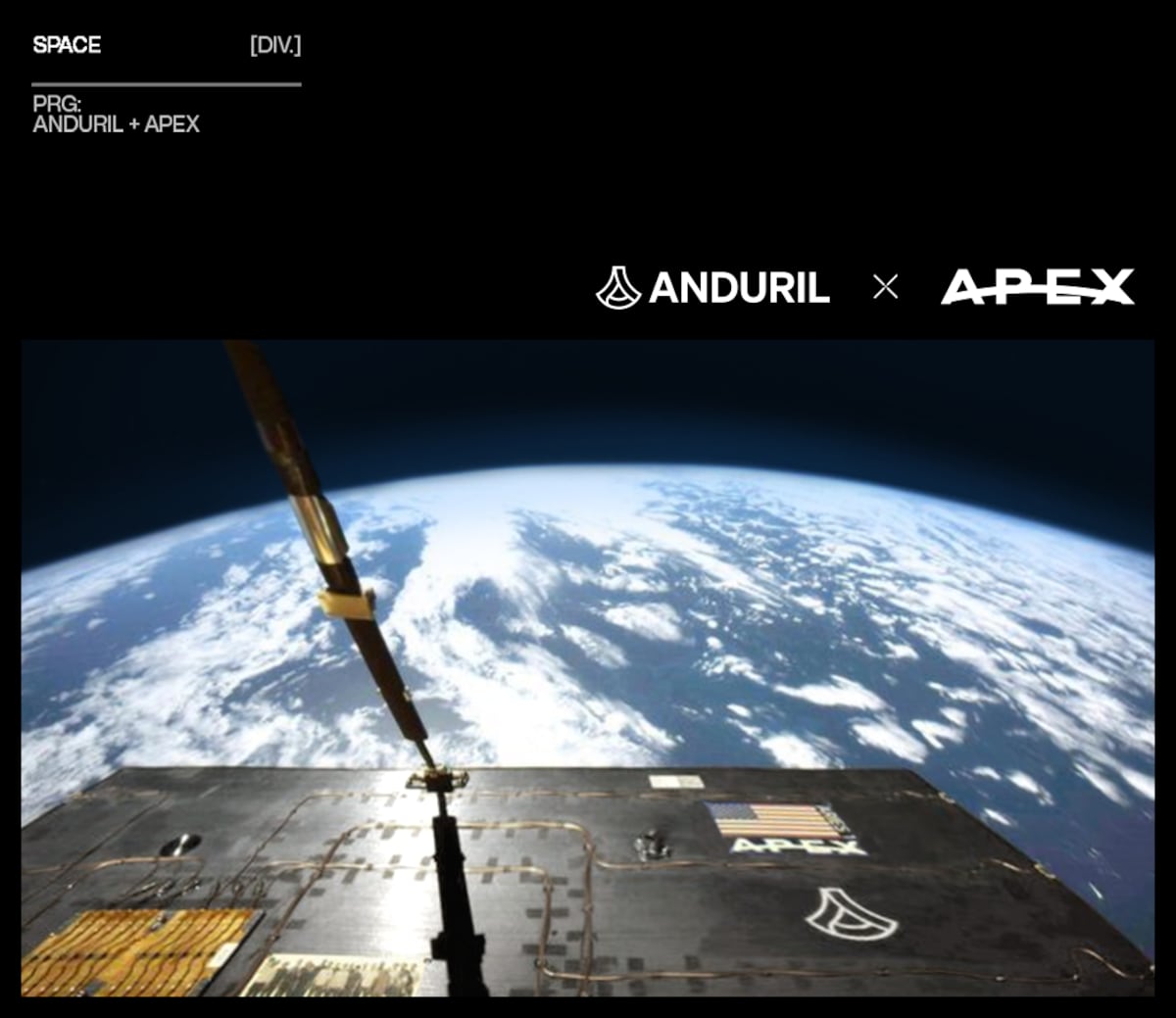 Anduril partners with satellite body supplier for 2025 space mission