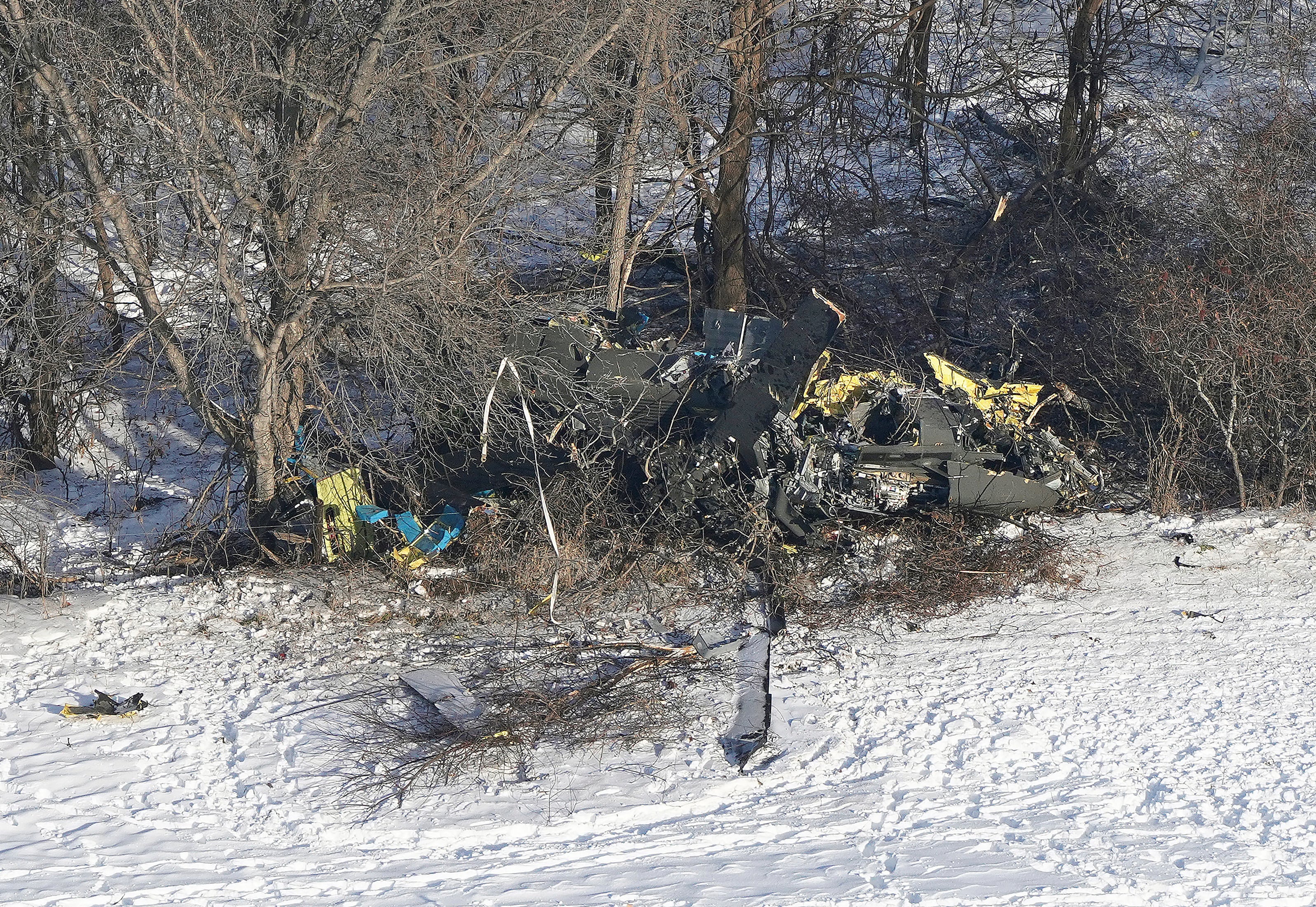 crash site of a Minnesota National Guard Black Hawk helicopter