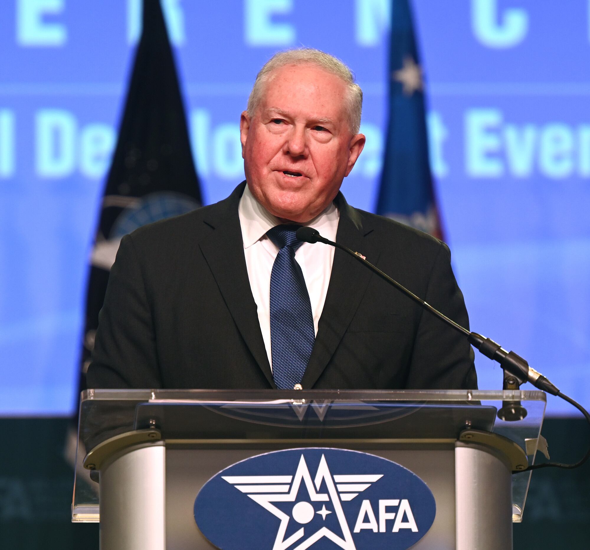 Air Force Secretary Frank Kendall speaks at the Air, Space and Cyber Conference.