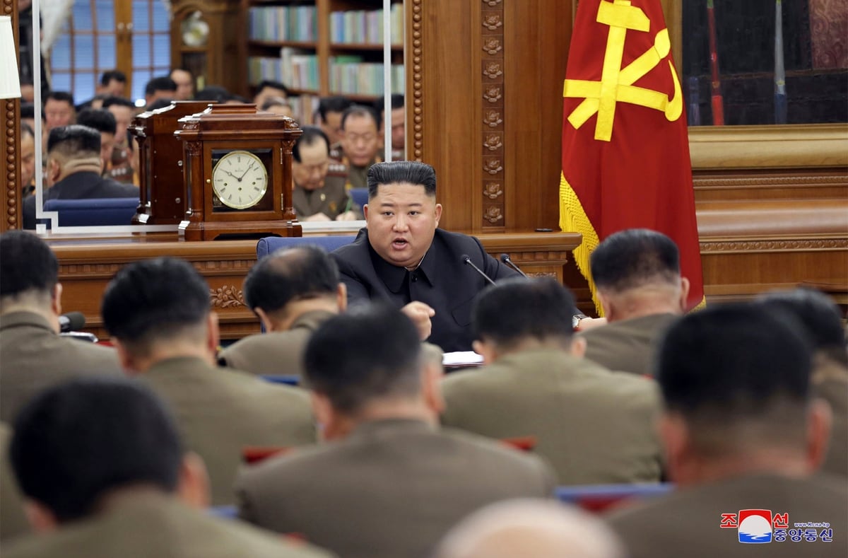 Kim Jong Un Holds Party Meeting To Bolster North Korean Military 